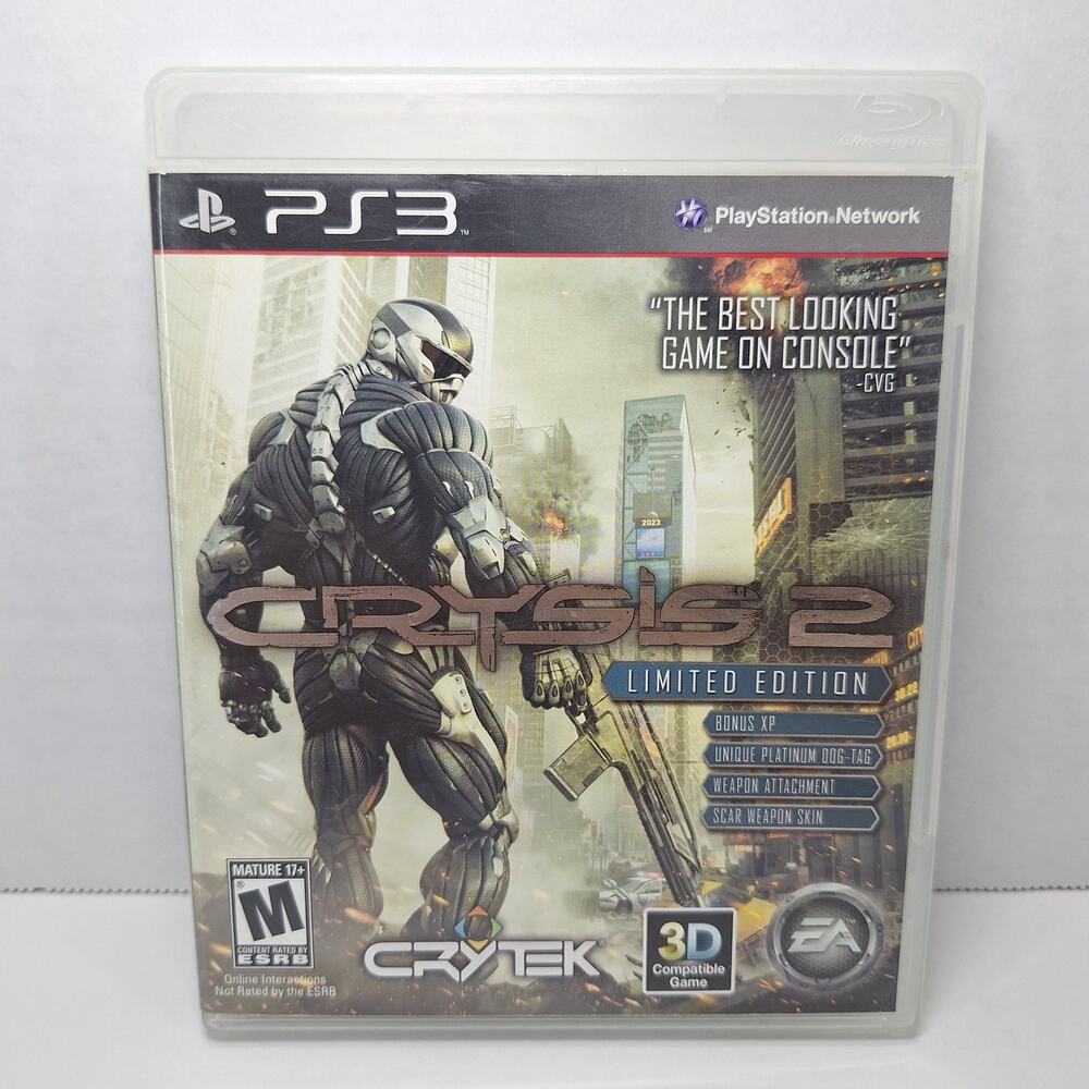 Crysis 2 Limited Edition Video Game With Case - Sony PlayStation 3 PS3